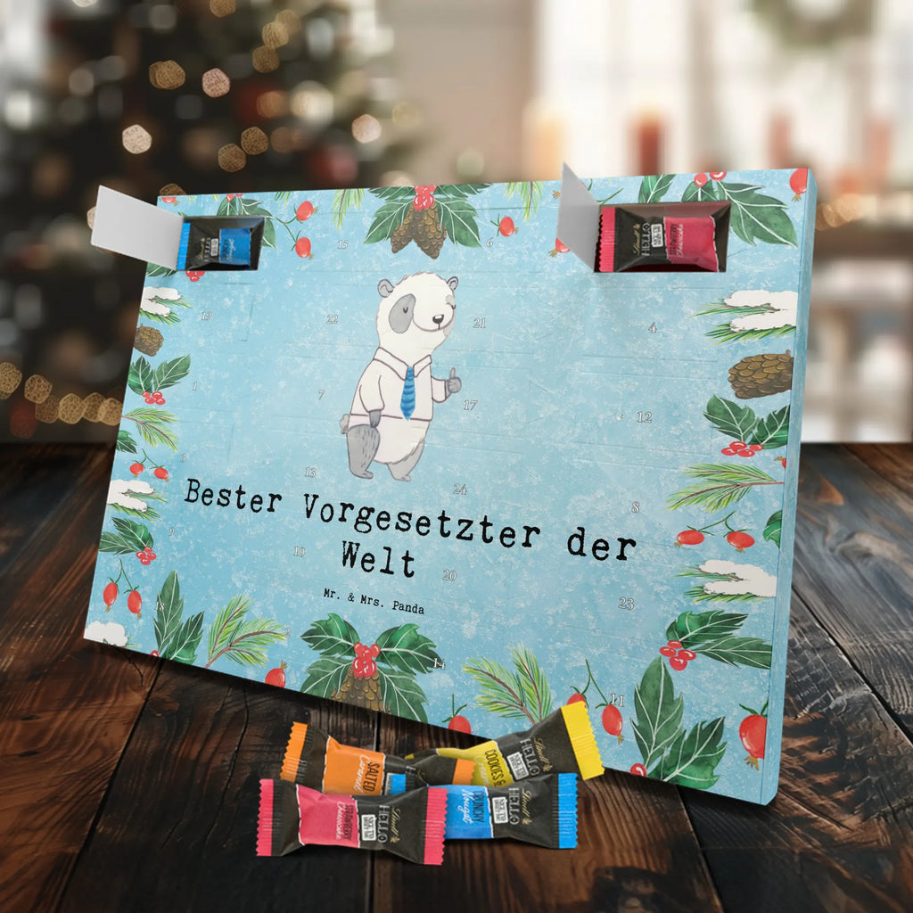 Chocolate advent calendar panda Best boss in the world gift, thank you, birthday present, giving, birthday, gift tip, make you happy, for, gift idea, Executive, Leader, Work, Supervisor, Farewell Gift, Colleague, Present, Employer, Head of Department