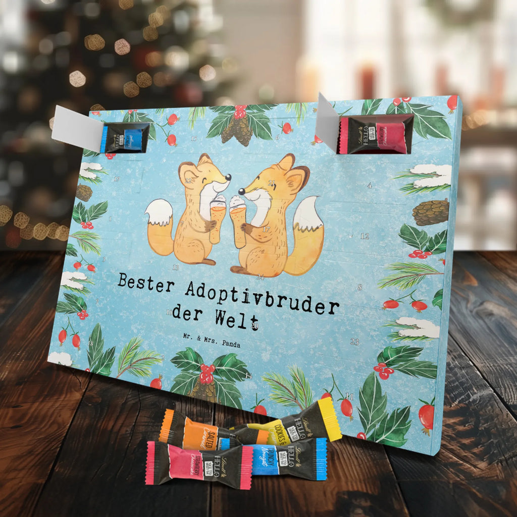 Chocolate advent calendar Fox Best adoptive brother in the world gift, thank you, birthday present, giving, birthday, gift tip, make you happy, for, gift idea, Adoptive brother, adopted, trifle, brother heart, son, best, sibling