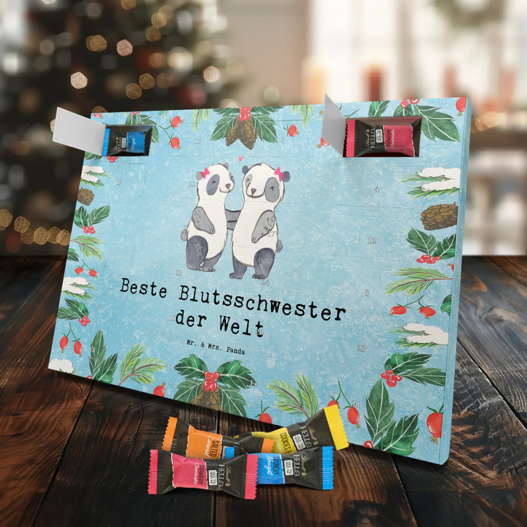 Chocolate advent calendar panda Best blood sister in the world gift, thank you, birthday present, giving, birthday, gift tip, make you happy, for, gift idea, Blood Siblings, Trifle, Blood Sister, Gift, Siblings, Best, Friend, Sisters, Daughter