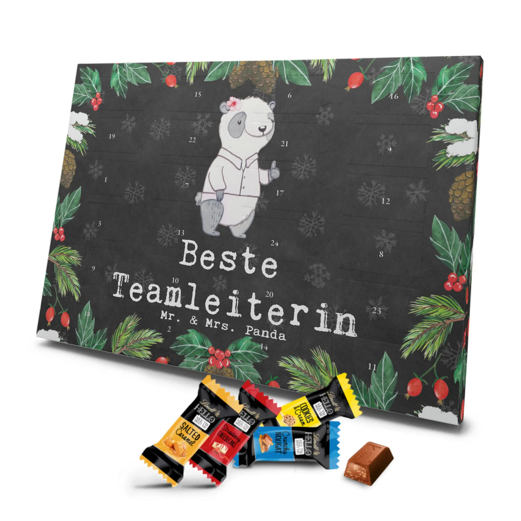 Chocolate advent calendar panda Best Team Leader gift, birthday, gift idea, birthday present, giving, thank you, for, make you happy, gift tip, supervisor, farewell, group leader, farewell gift, seminar leader, colleague, retirement, Team leader