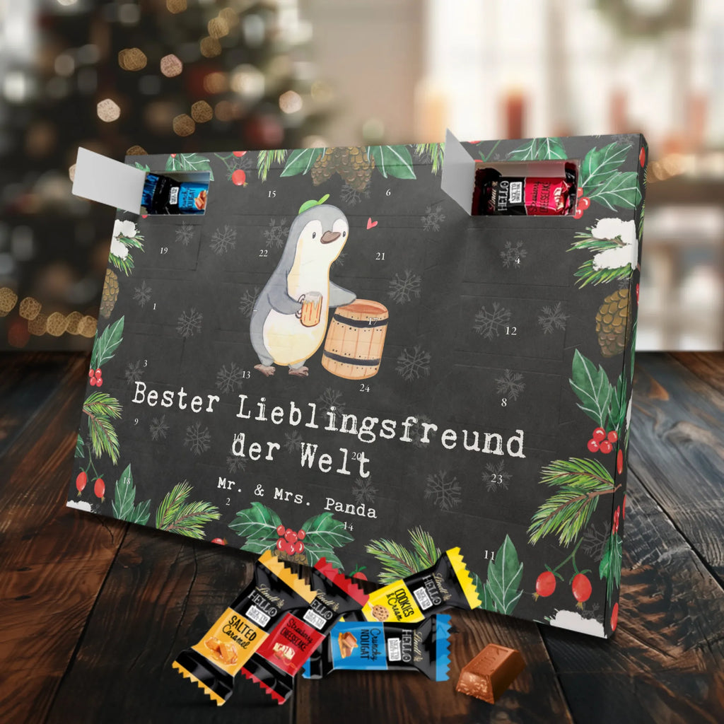 Chocolate advent calendar penguin Best Favorite Friend in the World gift, thank you, birthday present, giving, birthday, gift tip, make you happy, for, gift idea, heart, friend, favorite person, Favorite friend, darling, best friend