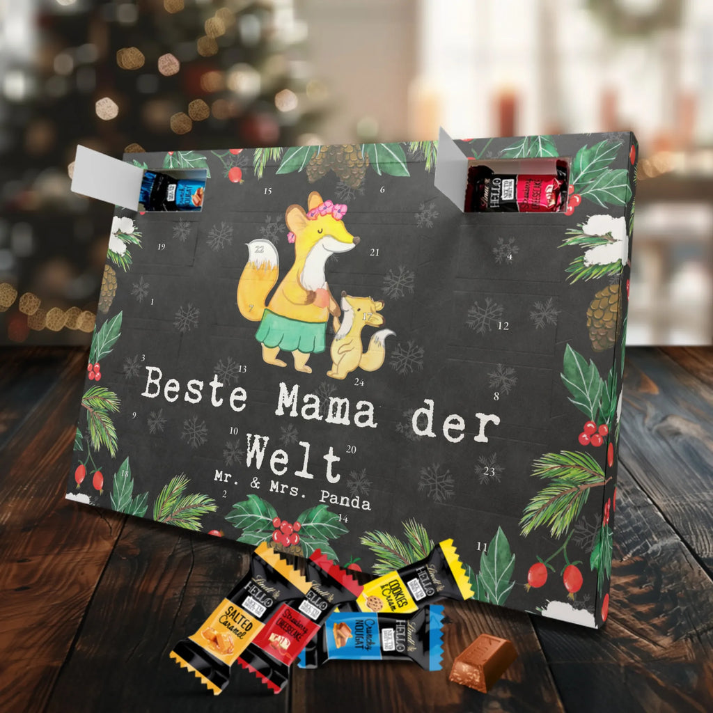 Chocolate advent calendar Fox best mom in the world gift, birthday, gift idea, birthday present, giving, thank you, for, make you happy, gift tip, Best Mom, Mother&#39;s Day, Best, Daughter, Son, Thank You, Mother, Super Mom