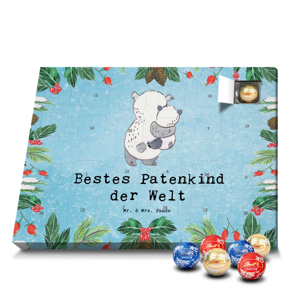 Chocolate advent calendar panda Best godchild in the world gift, birthday, gift idea, birthday present, giving, thank you, for, make you happy, gift tip, christening gift, godfather, Godchild, nephew, baptized, godmother, niece, baptism, christening ceremony