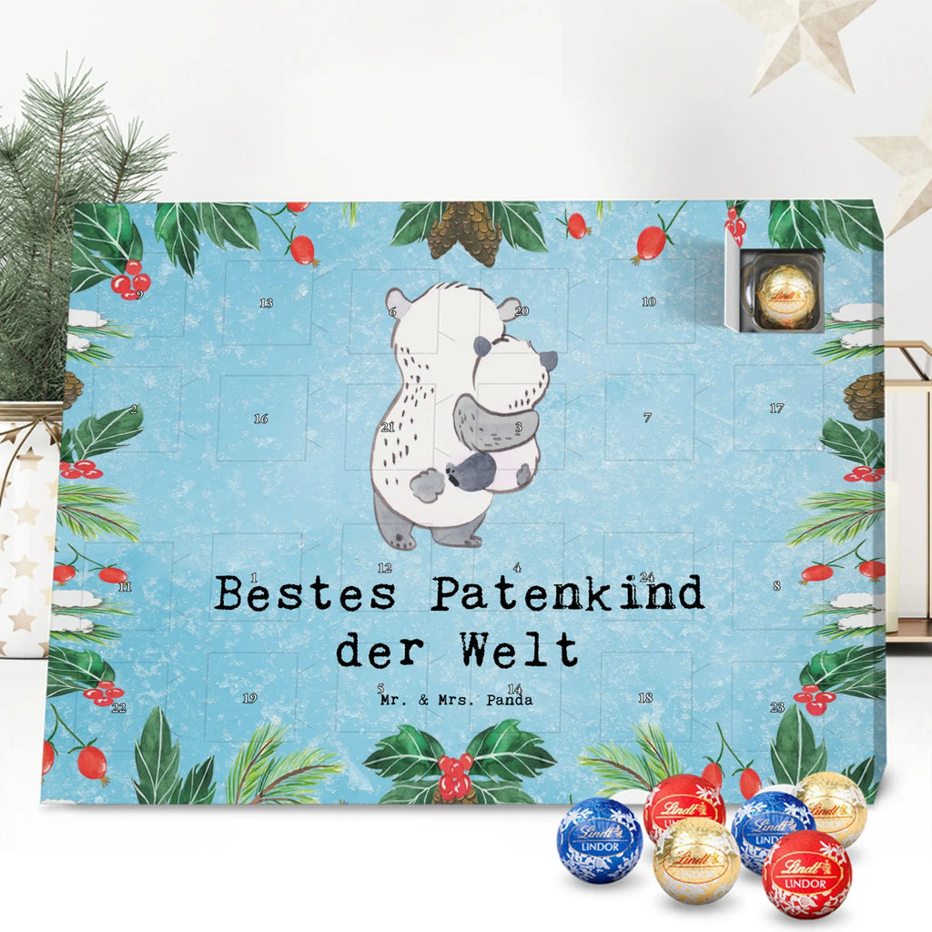 Chocolate advent calendar panda Best godchild in the world gift, birthday, gift idea, birthday present, giving, thank you, for, make you happy, gift tip, christening gift, godfather, Godchild, nephew, baptized, godmother, niece, baptism, christening ceremony