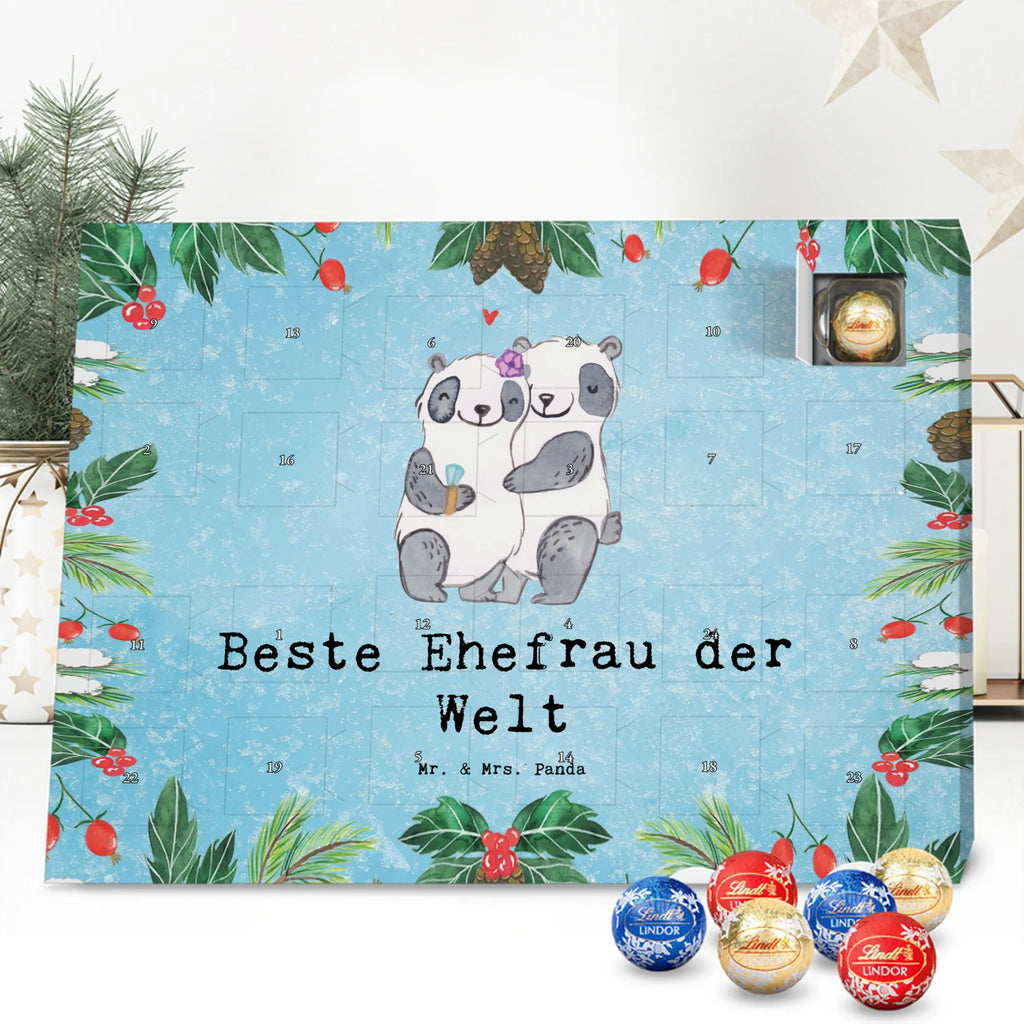 Chocolate advent calendar panda best wife in the world gift, birthday, gift idea, birthday present, giving, thank you, for, make you happy, gift tip, Bride, Dream Woman, Marriage, Girlfriend, Life Companion, Darling, Best, Wedding, Spouse, Wife, Little Things, Woman