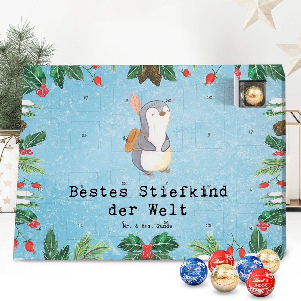 Chocolate advent calendar penguin Best stepchild in the world gift, thank you, birthday present, giving, birthday, gift tip, make you happy, for, gift idea, son, stepchild, child, married, children, best, favourite, birth, christening, offspring, daughter
