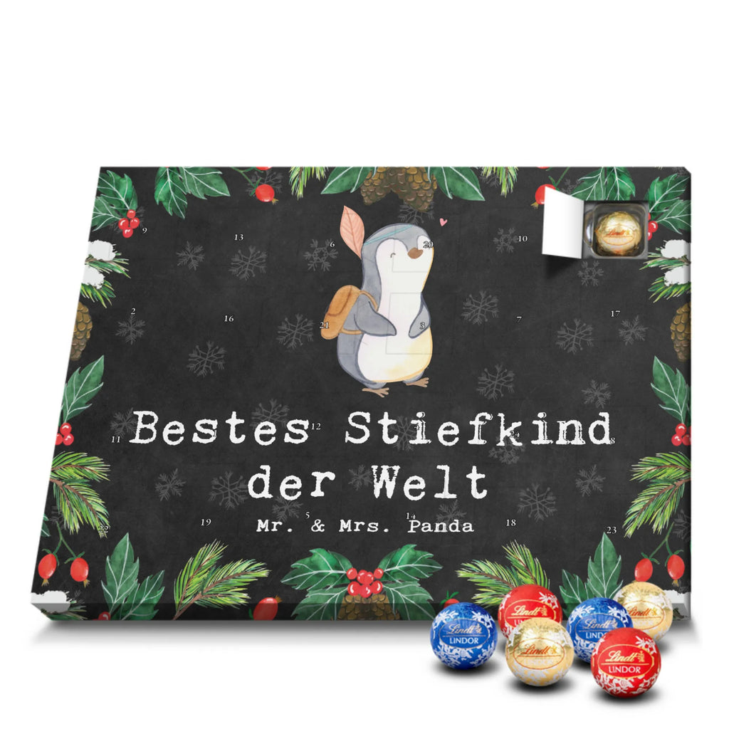 Chocolate advent calendar penguin Best stepchild in the world gift, thank you, birthday present, giving, birthday, gift tip, make you happy, for, gift idea, son, stepchild, child, married, children, best, favourite, birth, christening, offspring, daughter