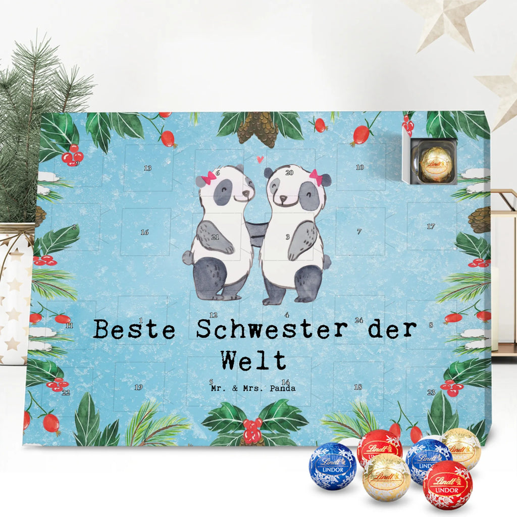 Chocolate advent calendar panda best sister in the world gift, birthday, gift idea, birthday present, giving, thank you, for, make you happy, gift tip, Gift, Best, Daughter, Siblings, Trifle, Sisters, Children
