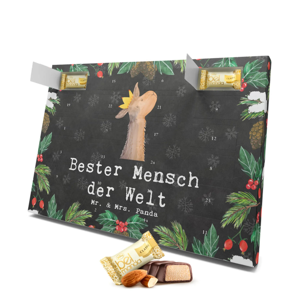 Marzipan Adventskalender Lama Bester Mensch der Welt Marzipan Adventskalender, für, Dankeschön, Geschenk, Schenken, Geburtstag, Geburtstagsgeschenk, Geschenkidee, Danke, Bedanken, Mitbringsel, Freude machen, Geschenktipp, Vorbild, Ehemann, Ehefrau, Lieblingsmensch, Partner, Lieblings Mensch, Liebling, tollster Mensch, Valentinstag, Liebe