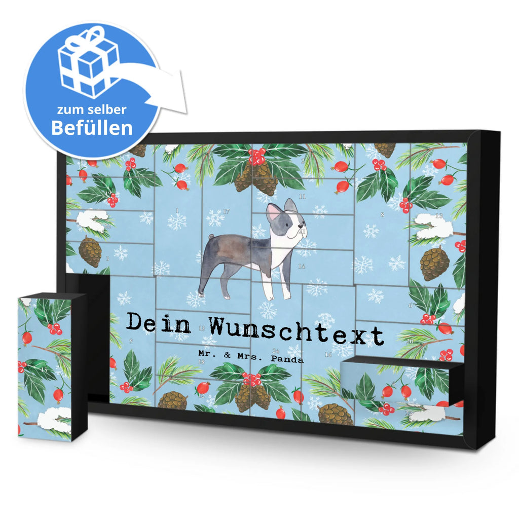 Personalisierter Befüllbarer Adventskalender Boston Terrier Moment Befüllbarer Adventskalender, Adventskalender Zum Selbst Befüllen, Geschenk, Schenken, Hund, Hunderasse, Rassehund, Hundebesitzer, Tierfreund, Welpe, Boston Terrier