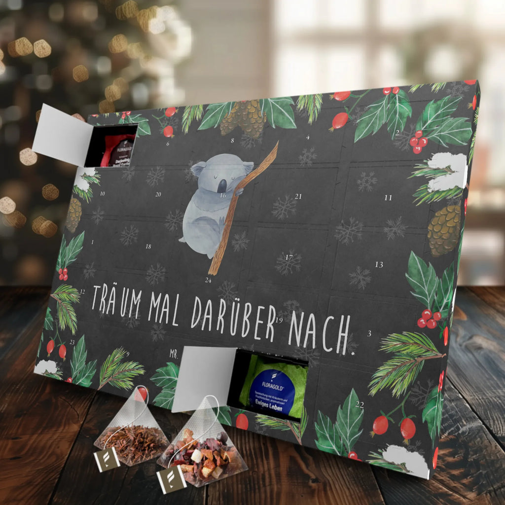 Tee Adventskalender Koalabär Adventskalender, Tee Adventskalender, Adventskalender mit Tee, Tiermotive, Tiere, Gute Laune, Lustige Sprüche, Traum, schlafen, Bär, Traumland, Schlafzimmer, Träumen, Koalabär, Koala