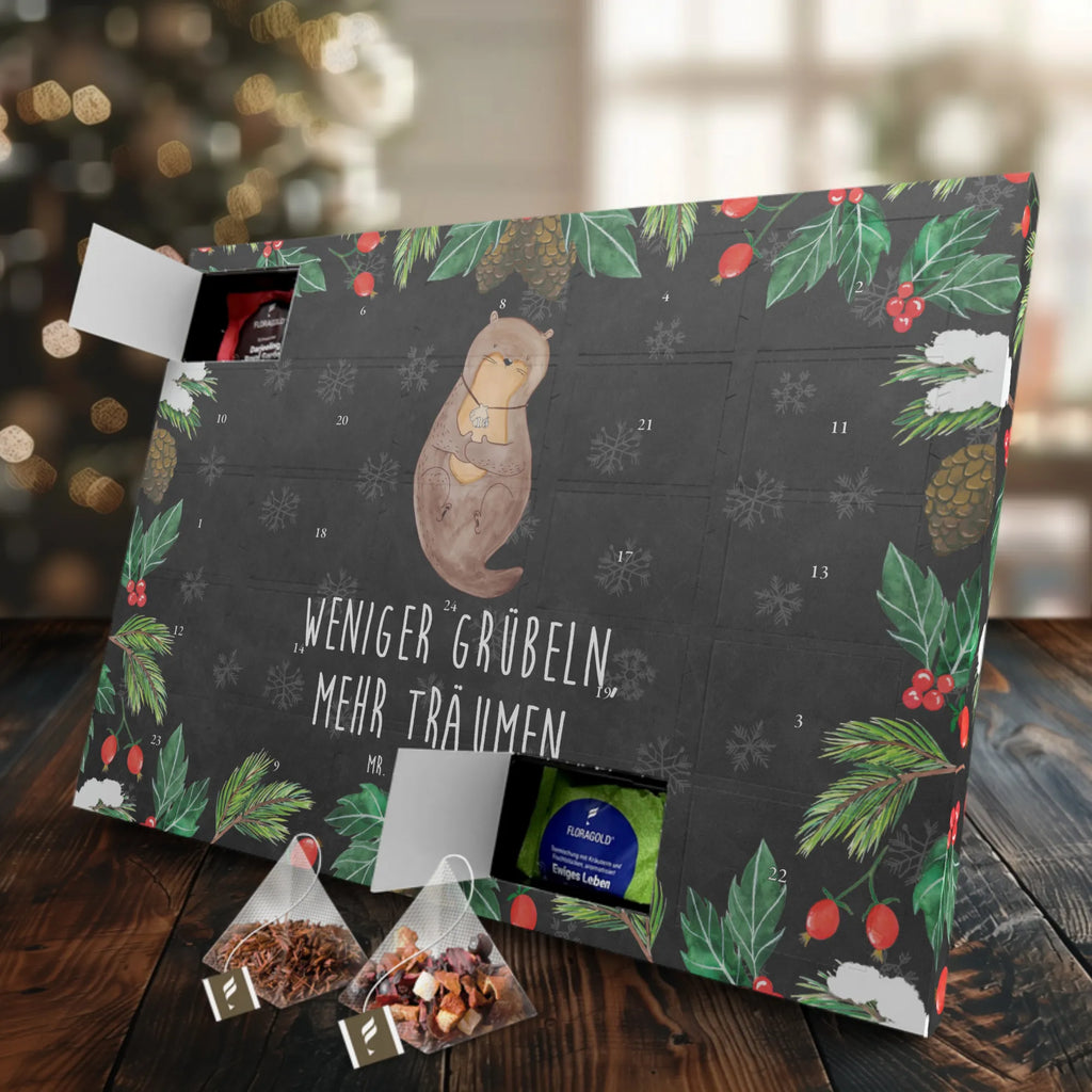 Tee Adventskalender Otter Muschel Adventskalender, Tee Adventskalender, Adventskalender mit Tee, Otter, Fischotter, Seeotter, Otterliebe, Tagträumen, Träumen, Grübeln, Motivation, Büro