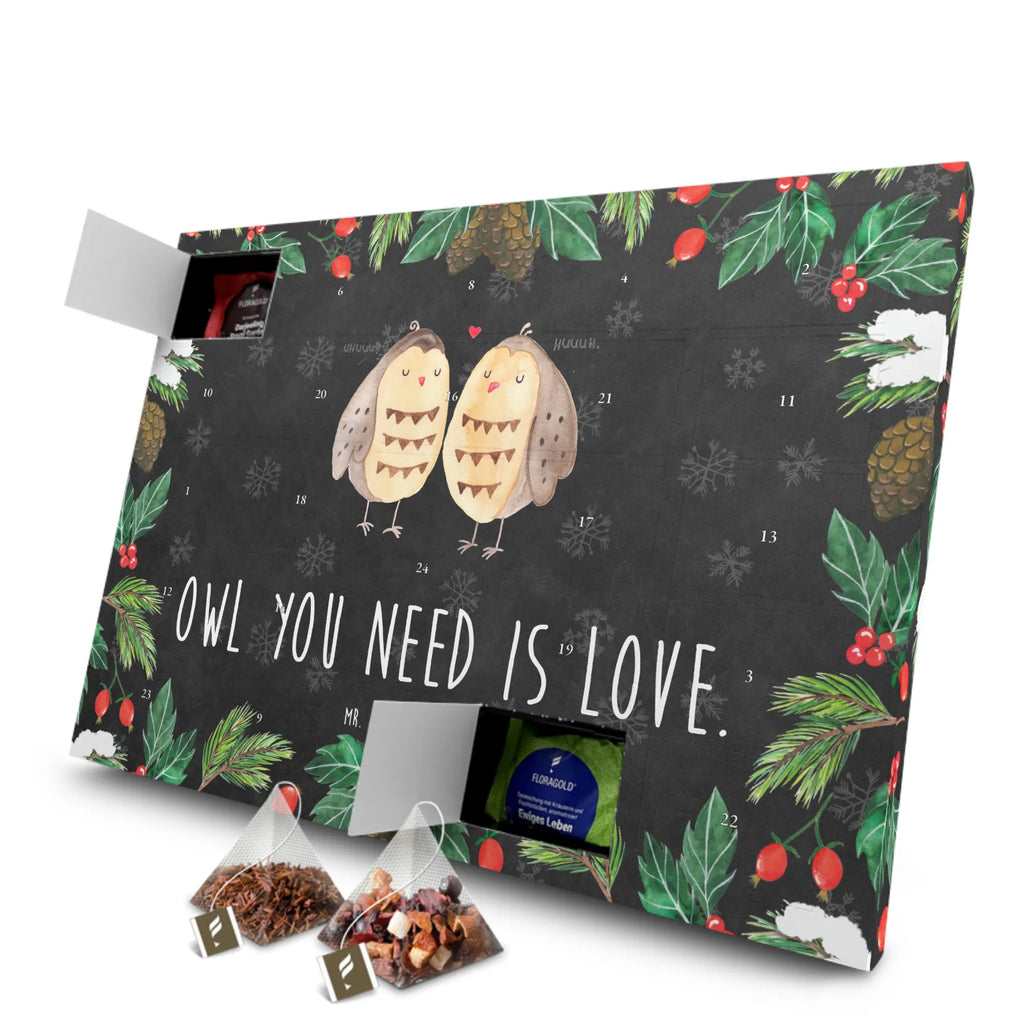 Tee Adventskalender Eulen Liebe Adventskalender mit Tee, Adventskalender, Tee Adventskalender, Eule, Owl, Liebe Spruch, Wortspiel Lustig, Hochzeit Spruch, All You Need Is Love, Eule Deko, Liebe, Freundin Geschenk, Freund