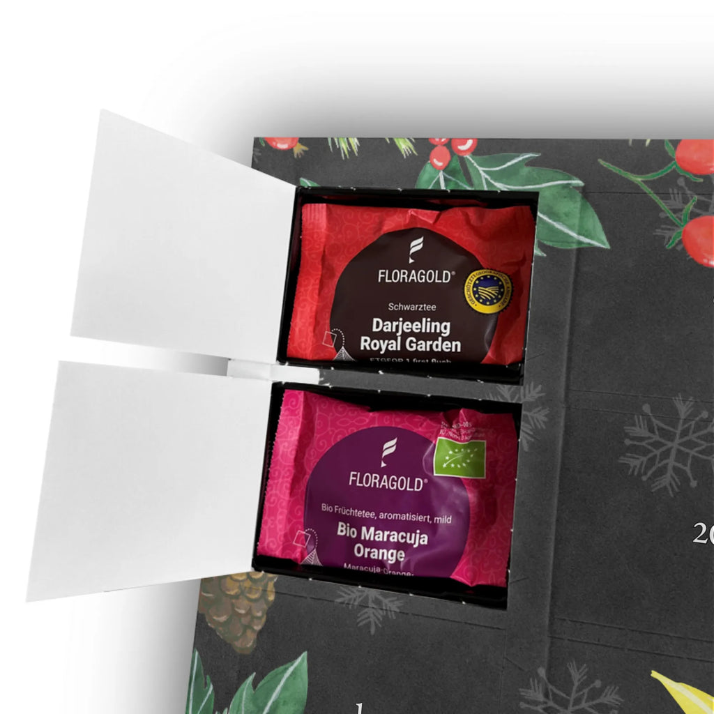 Tee Adventskalender Hund Blumen Adventskalender mit Tee, Tee Adventskalender, Adventskalender, Hunderasse, Tierliebhaber, Hundemotiv, Haustier, Hundebesitzer, Hund, Sprüche, Hundeglück, Ranke, Selbsttherapie, Hundeliebe, Hunde, Therapie