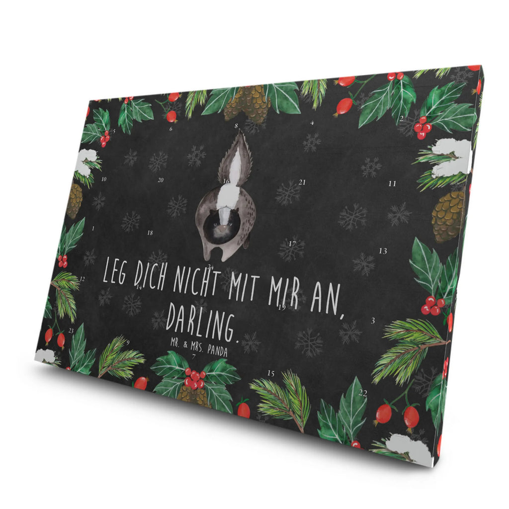 Tee Adventskalender Stinktier Angriff Adventskalender, Adventskalender mit Tee, Tee Adventskalender, Stinktier, Skunk, Drohung, wütend, Stinker, Raubtier, Wildtier, Stinki