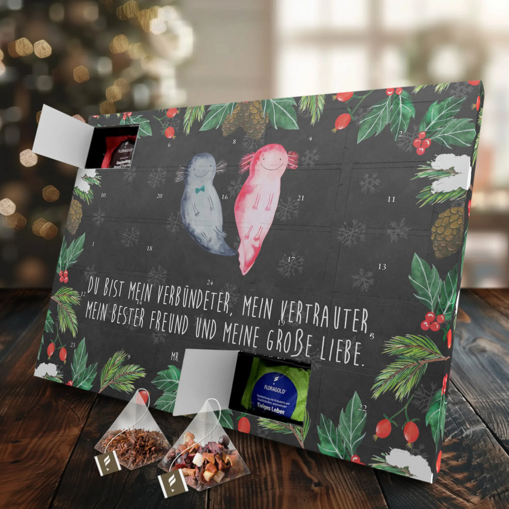 Tee Adventskalender Axolotl Freundin Tee Adventskalender, Adventskalender, Adventskalender mit Tee, Axolotl, Molch, Ehemann, Große Liebe, Verlobter, Axolot, Liebesbeweis, Liebe, Valentinstag, Jahrestag, Lurche, Schwanzlurch, Freund, Lurch