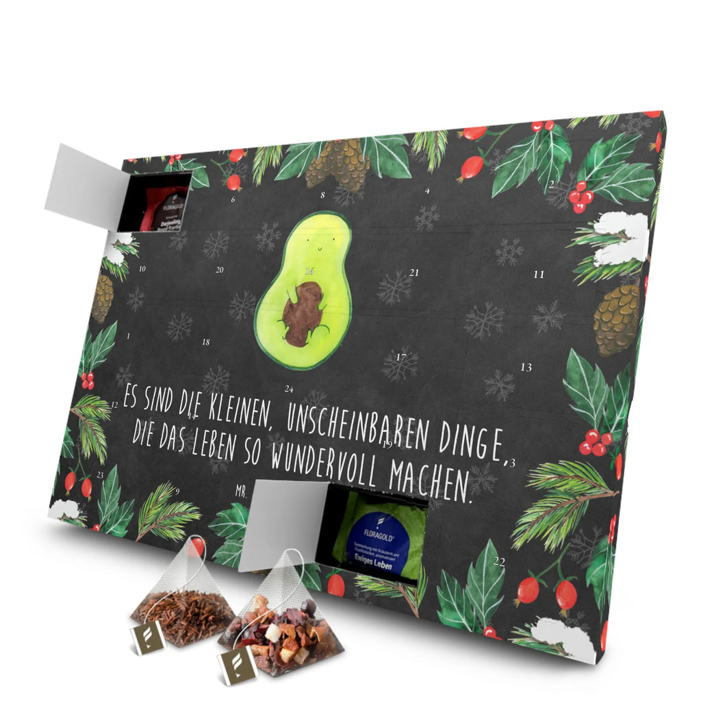 Tee Adventskalender Avocado Kern Adventskalender, Adventskalender mit Tee, Tee Adventskalender, Avocado, Gesund, Veggie, Vegan, Kern, Avokado, Pflanze, Spruch Leben, Avocadokern