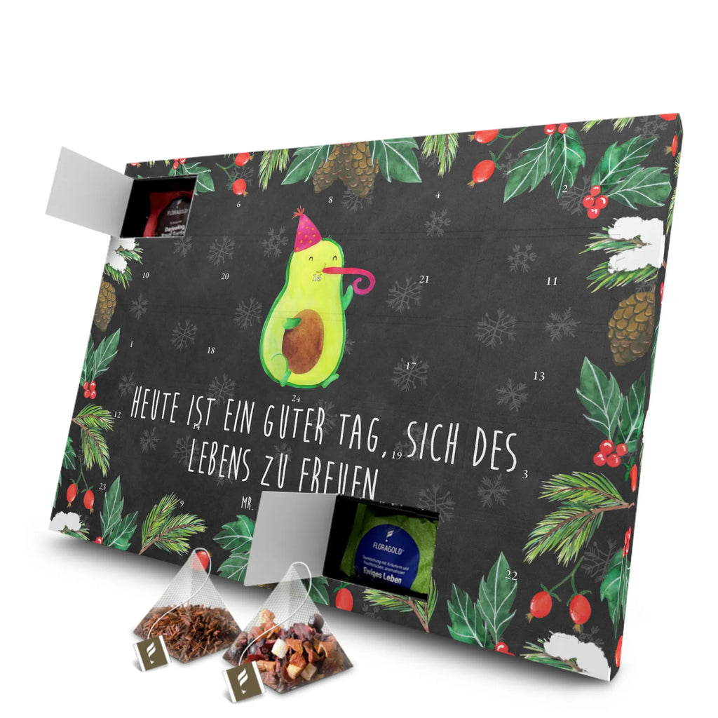 Tee Adventskalender Avocado Feier Adventskalender mit Tee, Tee Adventskalender, Adventskalender, Avocado, Gesund, Veggie, Vegan, Fete, Geburtstag, Party, Feierlichkeit, Gute Laune, Feier, Tröte