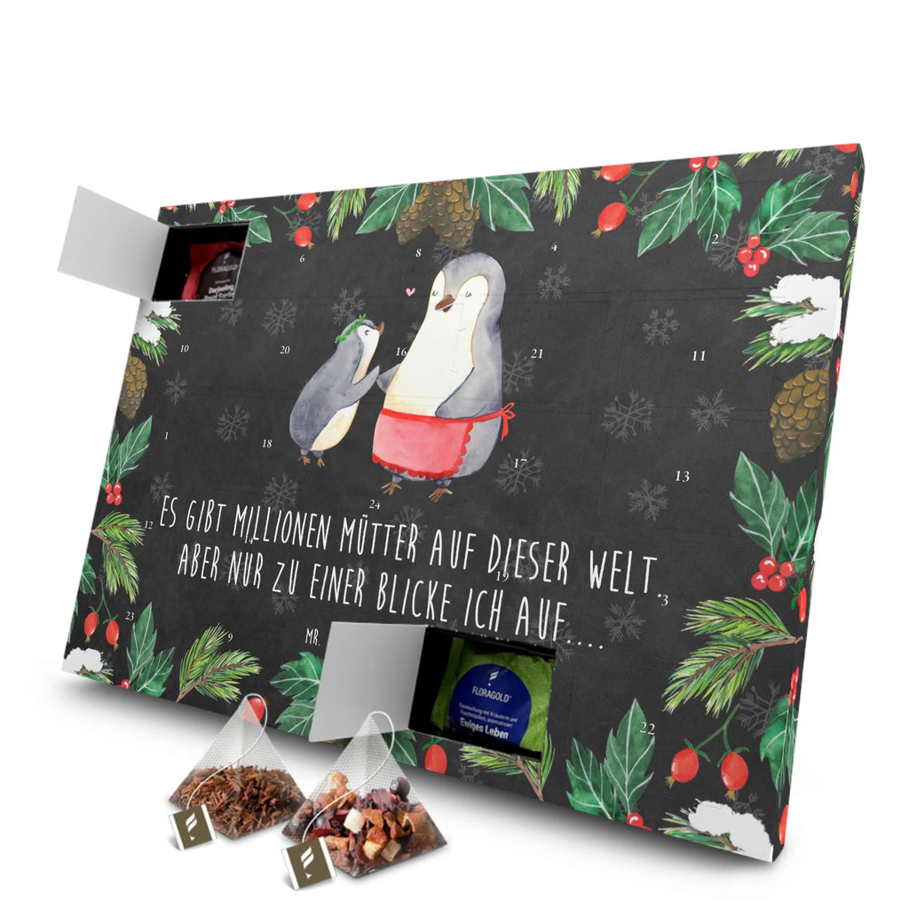 Tee Adventskalender Pinguin mit Kind Adventskalender mit Tee, Tee Adventskalender, Adventskalender, Vatertag, Familie, Mama, Opa, Oma, Bruder, Schwester, Papa, Muttertag, Geburststag, Mutter, Geschenk, Mami, Mutti