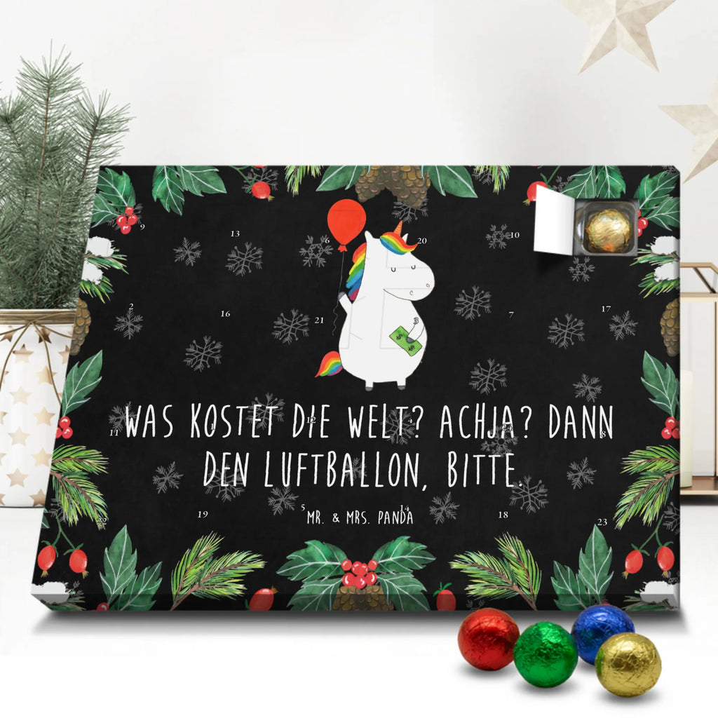 Chocolate advent calendar unicorn balloon fun, lifelong, girlfriend, balloon, joy, money, saying, gift