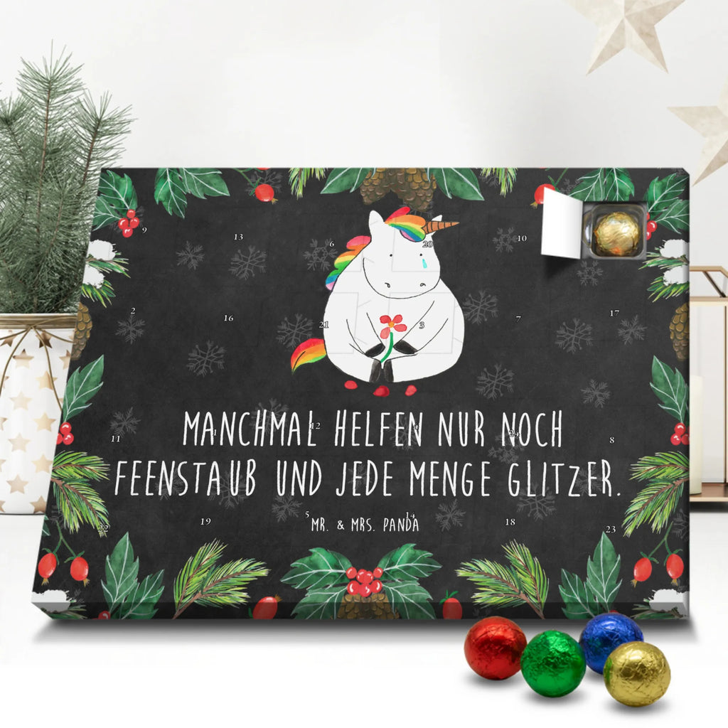 Chocolate advent calendar unicorn Sad friends, Friendship, consoling, grief, greeting card, flower