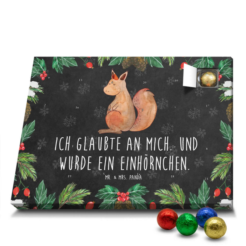 Chocolate advent calendar unicorn Believe squirrel