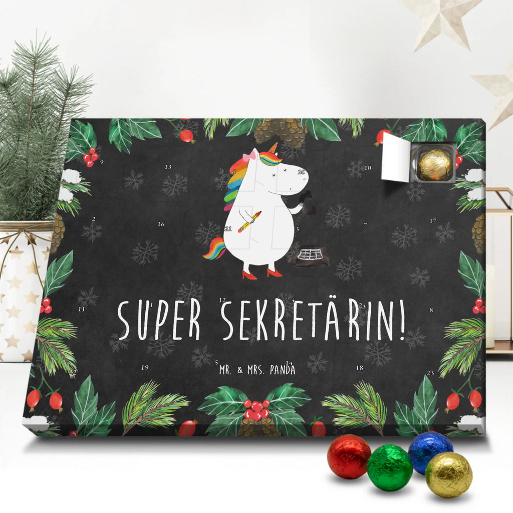 Chocolate advent calendar unicorn secretary gift colleg, office help, secretary present, office worker, tax office, Secretary, attorney