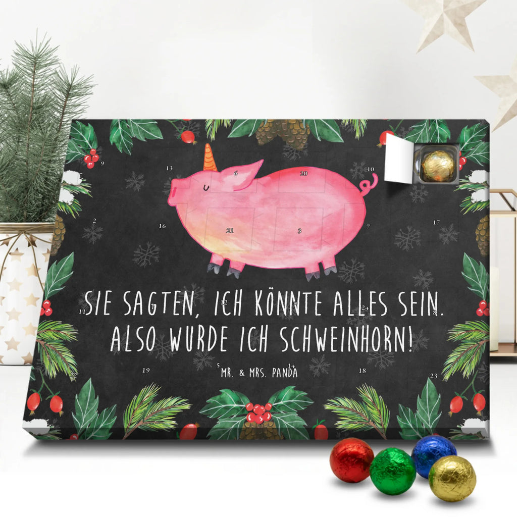 Chocolate advent calendar unicorn Pig piggycorn, pigcorn, girlfriend gift, Funny saying