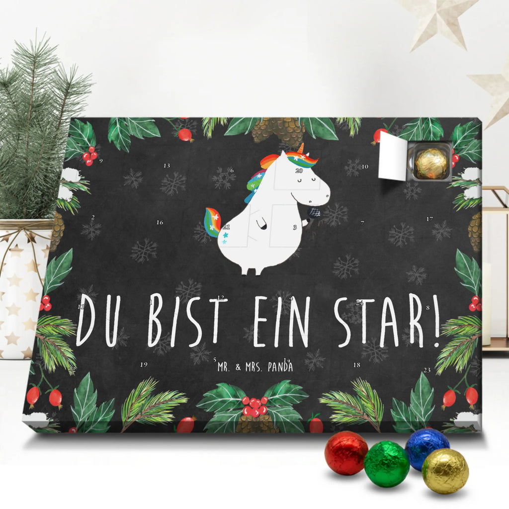 Chocolate advent calendar unicorn Singer confetti, unicorn saying, Singer gift, Singer present, Birthday, celebration