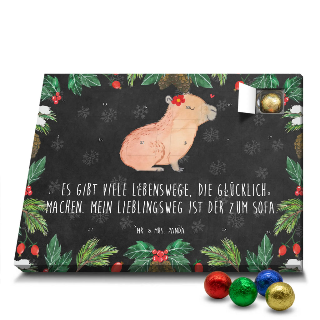 Chocolate advent calendar Capybara flower card, gift ideas, gifts, animal lover, special gifts, cute animal motives, hand drawn, small animals, good mood, cute, funny sayings