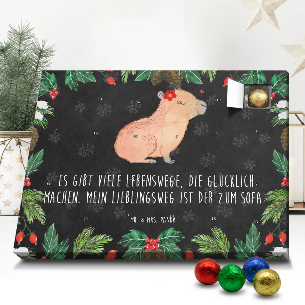 Chocolate advent calendar Capybara flower card, gift ideas, gifts, animal lover, special gifts, cute animal motives, hand drawn, small animals, good mood, cute, funny sayings