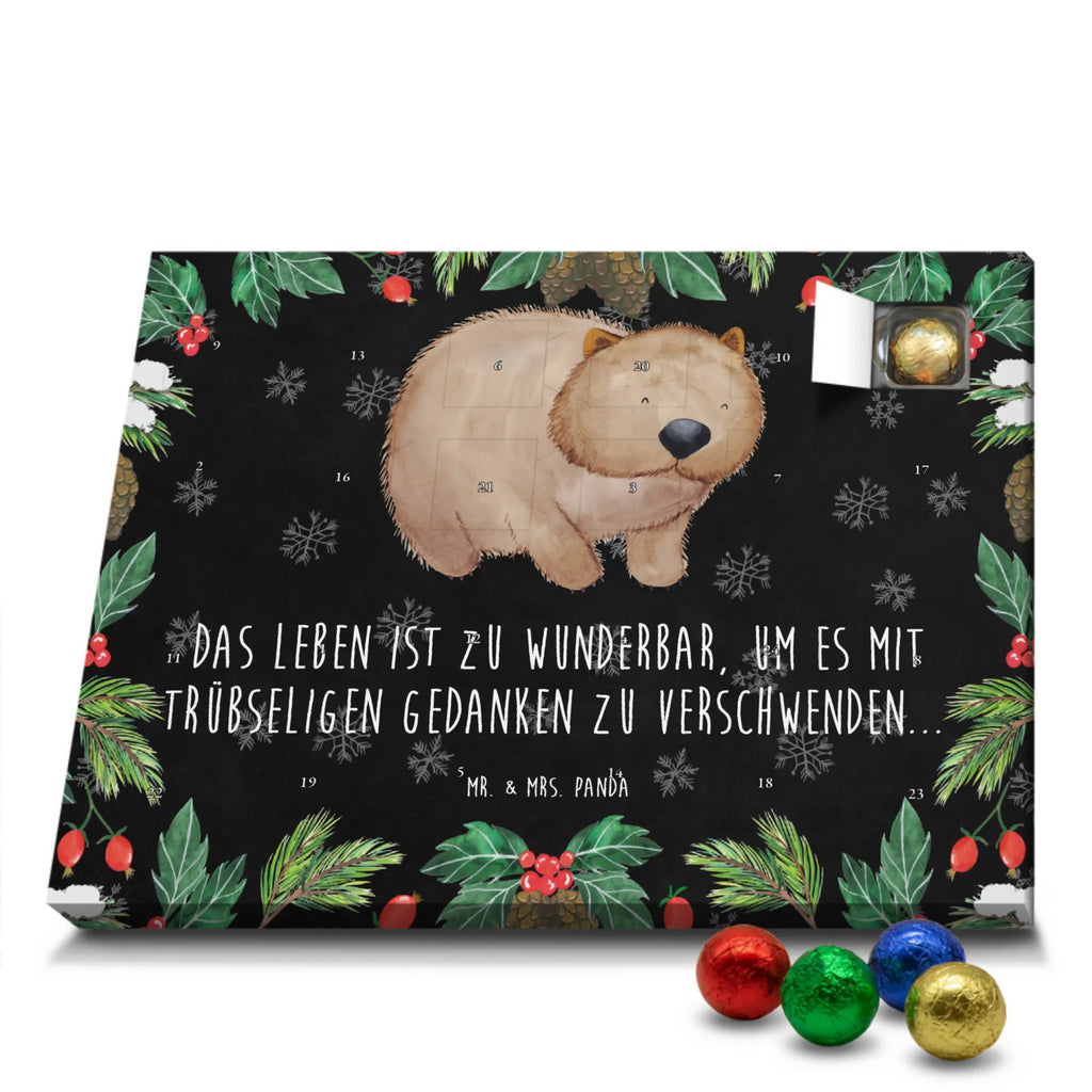 Chocolate advent calendar Wombat gift ideas, gifts, small animals, good mood, cute, funny sayings, cute animal motives, hand drawn, special gifts, card, animal lover, saying, life is beautiful, Australia