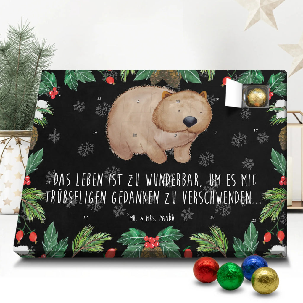 Chocolate advent calendar Wombat gift ideas, gifts, small animals, good mood, cute, funny sayings, cute animal motives, hand drawn, special gifts, card, animal lover, saying, life is beautiful, Australia