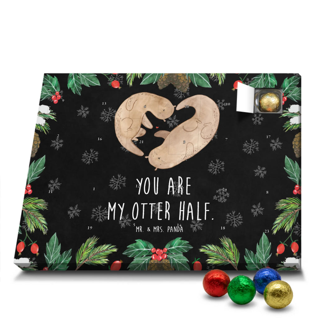 Chocolate advent calendar otter Heart mammal, predator, gifts for people in love, gift ideas for animal lovers, animal, aquatic animal, marten, otter gifts, water mammal, water, water animal, sea otter, animal lover, European otter, baby otter, heart, anniversary, love gift, life together, wedding day, proof of love, better half