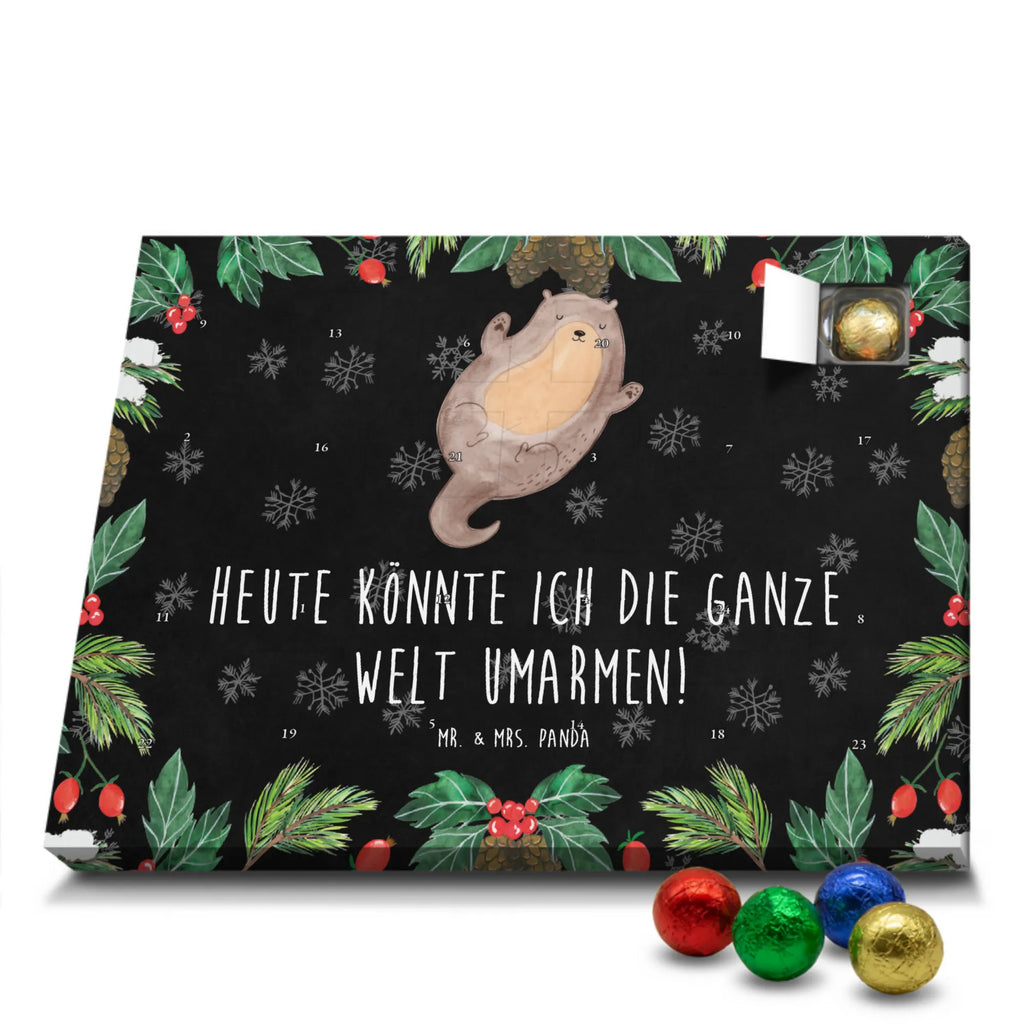 Chocolate advent calendar otter Embrace mammal, predator, gifts for people in love, gift ideas for animal lovers, animal, aquatic animal, marten, otter gifts, water mammal, water, water animal, sea otter, animal lover, European otter, baby otter, Otter Sea Otter Lake Otter