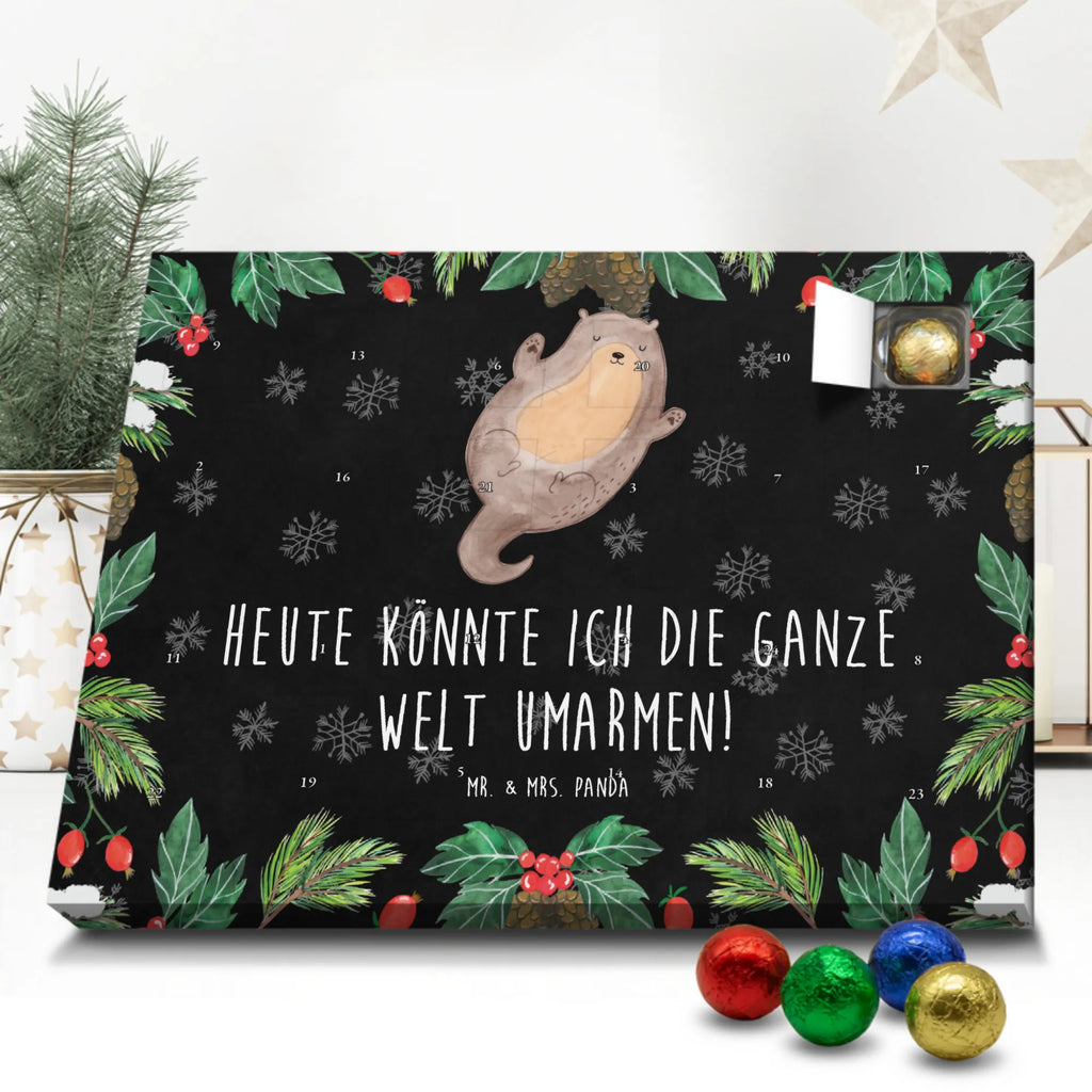 Chocolate advent calendar otter Embrace mammal, predator, gifts for people in love, gift ideas for animal lovers, animal, aquatic animal, marten, otter gifts, water mammal, water, water animal, sea otter, animal lover, European otter, baby otter, Otter Sea Otter Lake Otter