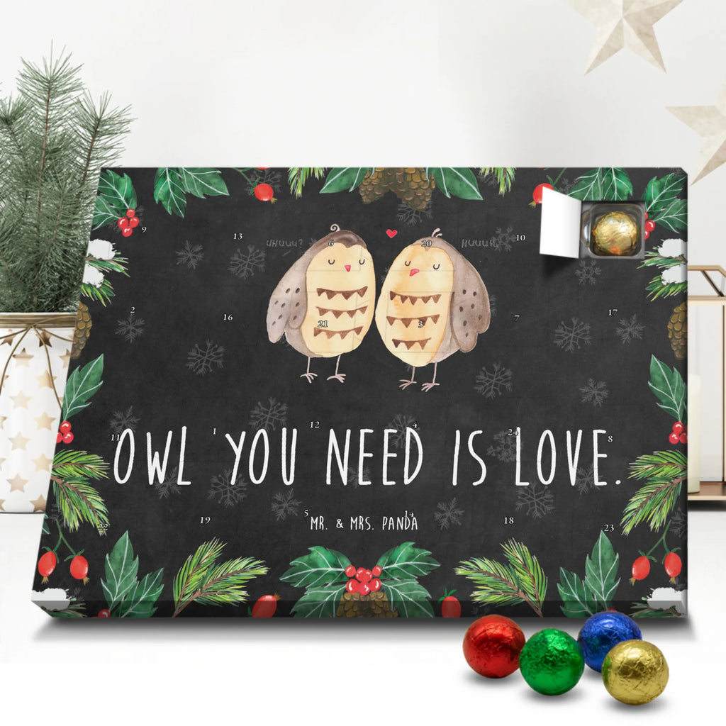 Chocolate advent calendar owls Love illustrated, nocturnal, romantic gift, gift ideas, birthday present, forest animal, bird, owl decor, Girlfriend gift, Pun funny, Owl decoration, Love saying, Wedding saying, Friend