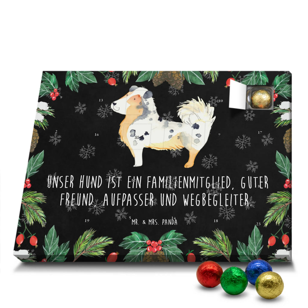 Chocolate advent calendar Dog Australia Shepherd mutt, dog sayings, love dogs, dog mama, funny gifts for dog owners, woof, what do you give a dog lover, dog breed, Christmas gifts for dogs, gifts for dogs, bag with dog print, love for dogs, hound, dog decorative items, Dog love, Australia Shepherd, Family dog, Saying, Sayings