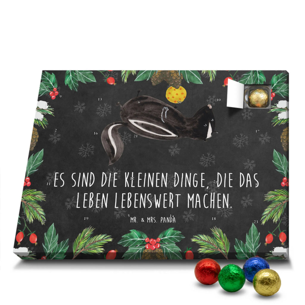 Chocolate advent calendar skunk ball wisdom, playful, predator, stinky, wild animal