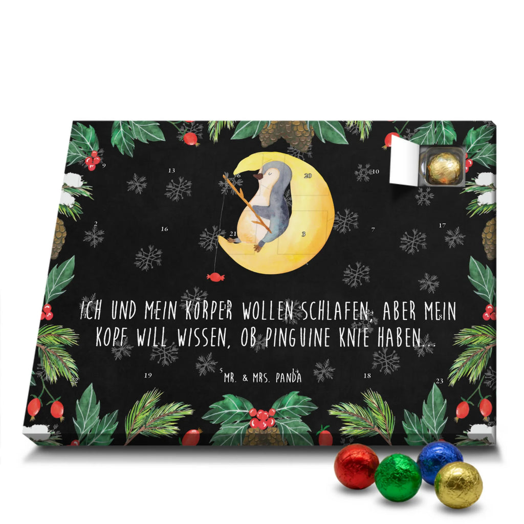 Chocolate advent calendar Penguin moon North Pole, Penguins, bedroom, night's rest, falling asleep, insomnia, guest room, sleep, penguins, saying
