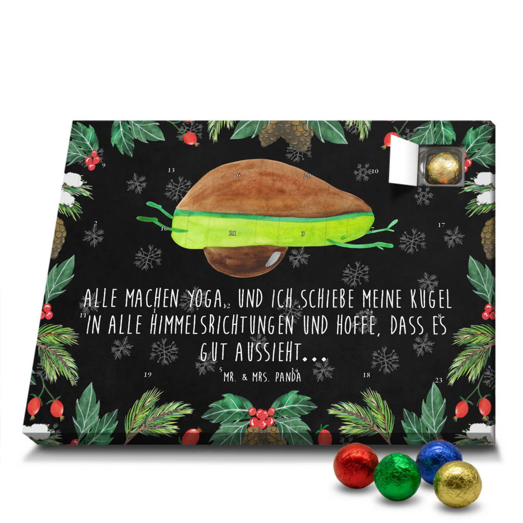 Chocolate advent calendar avocado yoga vegetables