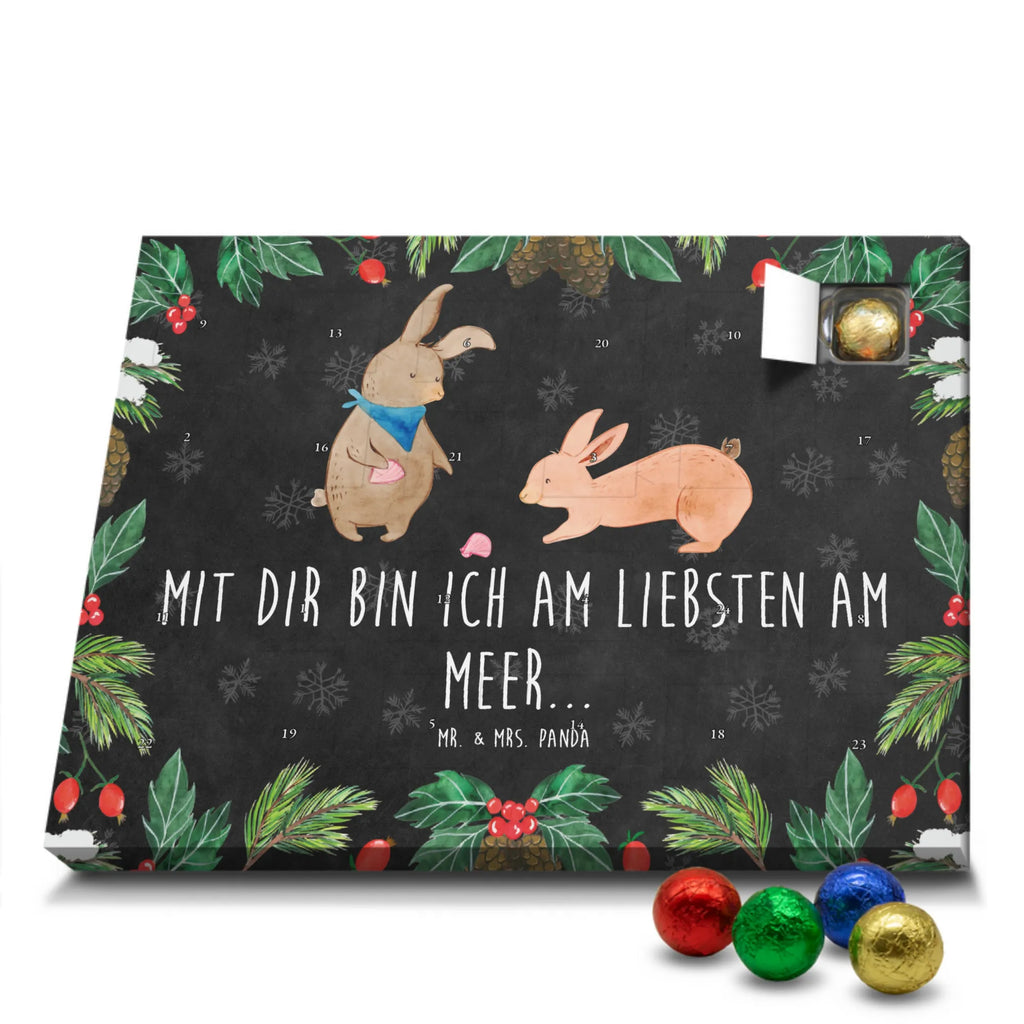 Chocolate advent calendar Bunnies with seashell Father's Day, Mother's Day, rabbits, girlfriends, collecting shells, girlfriend, shells, best friend