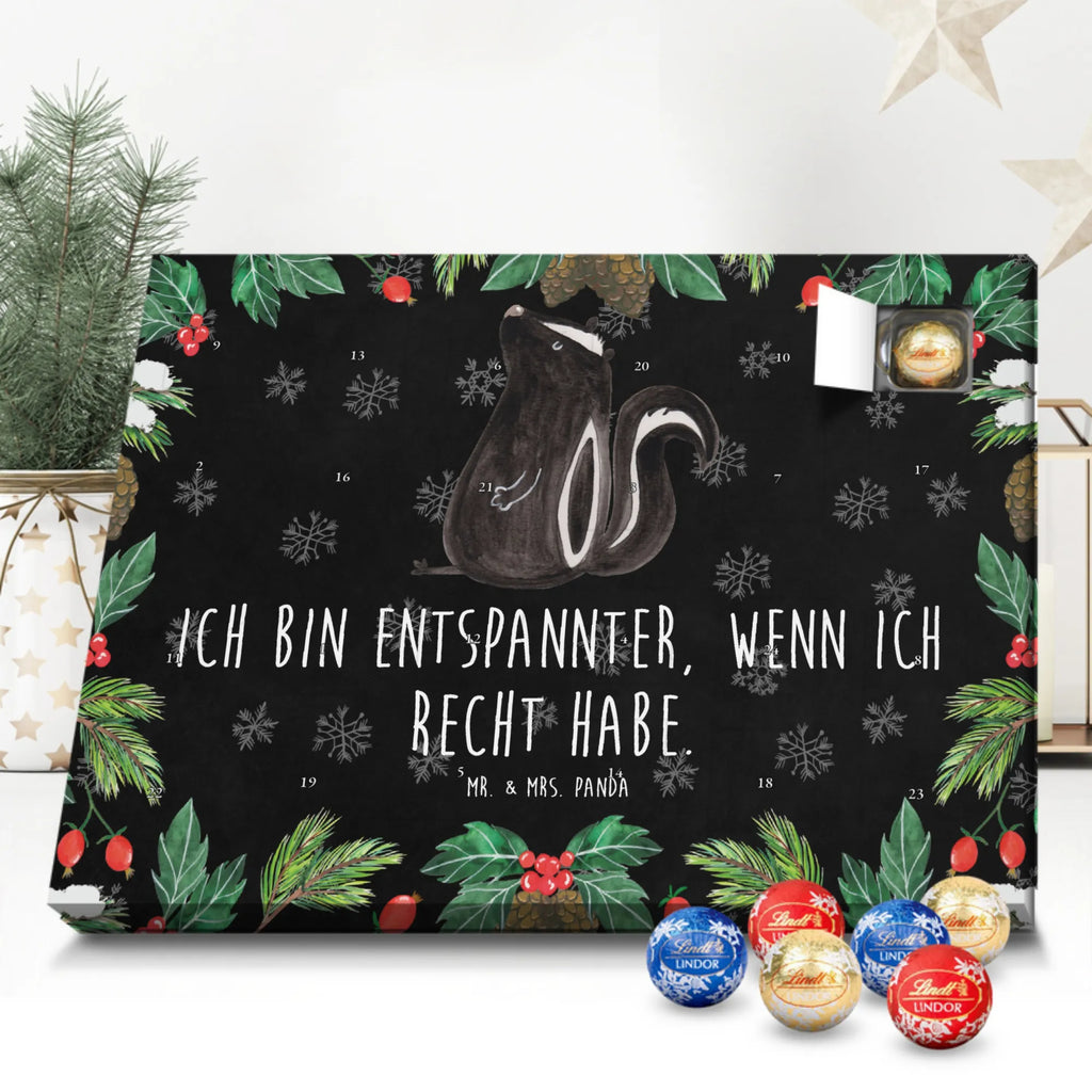 Chocolate advent calendar skunk Sit stinky, law, know-it-all, wild animal, predator