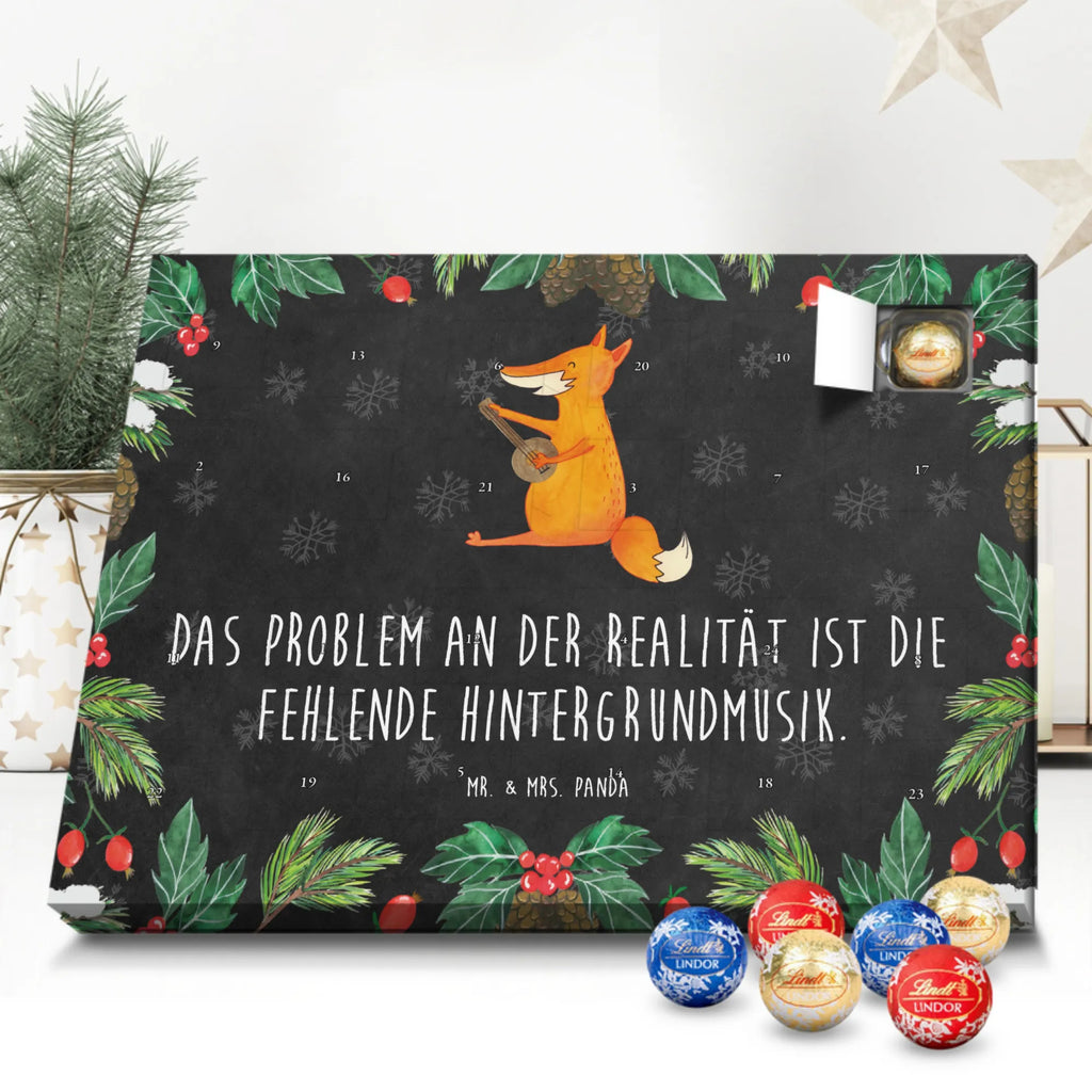 Chocolate advent calendar Fox guitar forest wildlife, clever as a fox, foxes, animal lover, music saying, singer, gift musician, guitar, musician
