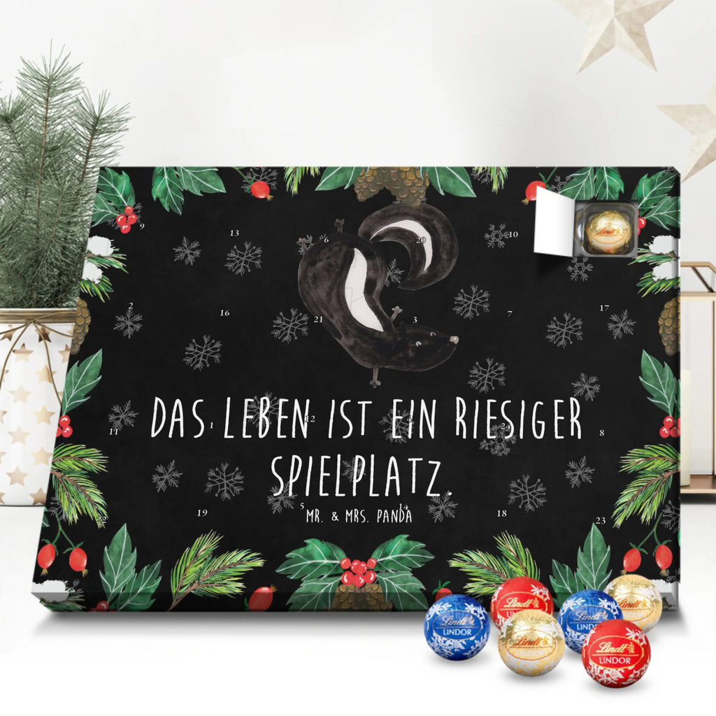 Chocolate advent calendar skunk handstand child, stink, playful, playground, wild animal, predator