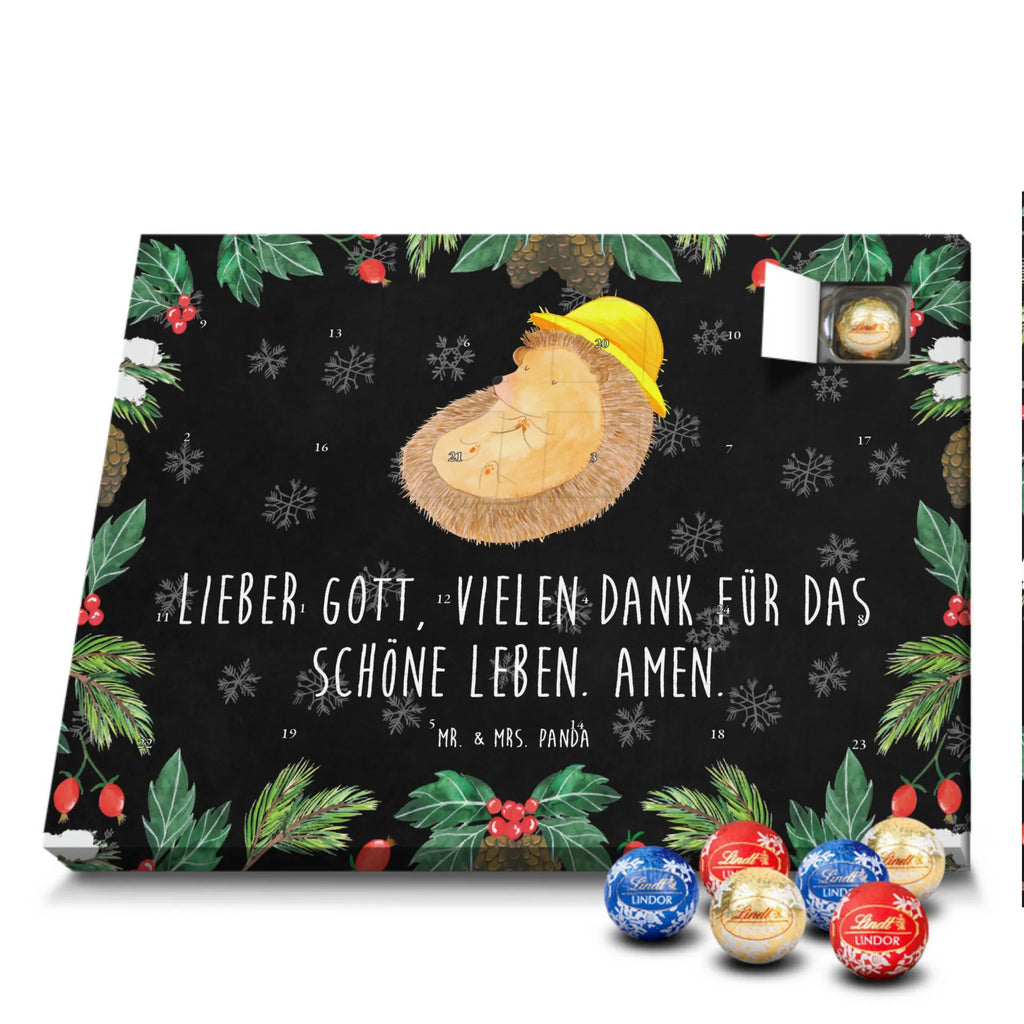 Chocolate advent calendar Hedgehog Pray gift ideas, gifts, small animals, good mood, cute, funny sayings, cute animal motives, hand drawn, special gifts, card, animal lover, pray, God, sun hat, enjoy, hedgehog with hat, gratitude, be grateful