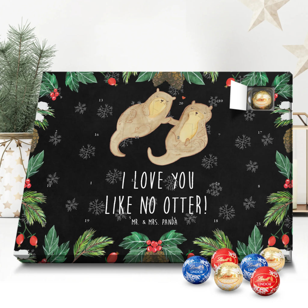 Chocolate advent calendar otter holding hands mammal, predator, gifts for people in love, gift ideas for animal lovers, animal, aquatic animal, marten, otter gifts, water mammal, water, water animal, sea otter, animal lover, European otter, baby otter, Otter Sea Otter Lake Otter