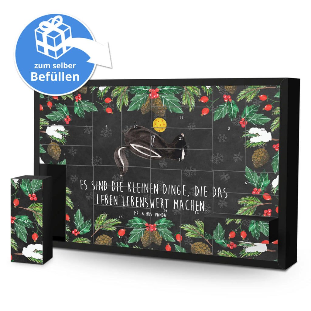 Fillable advent calendar skunk ball wild animal, stinky, playful, predator, wisdom