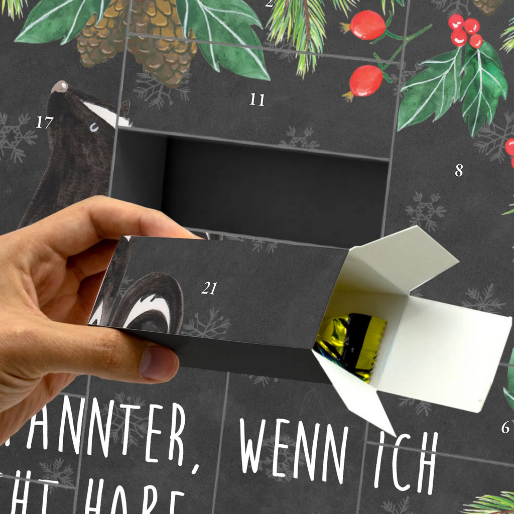 Fillable advent calendar skunk Sit law, stinky, know-it-all, wild animal, predator