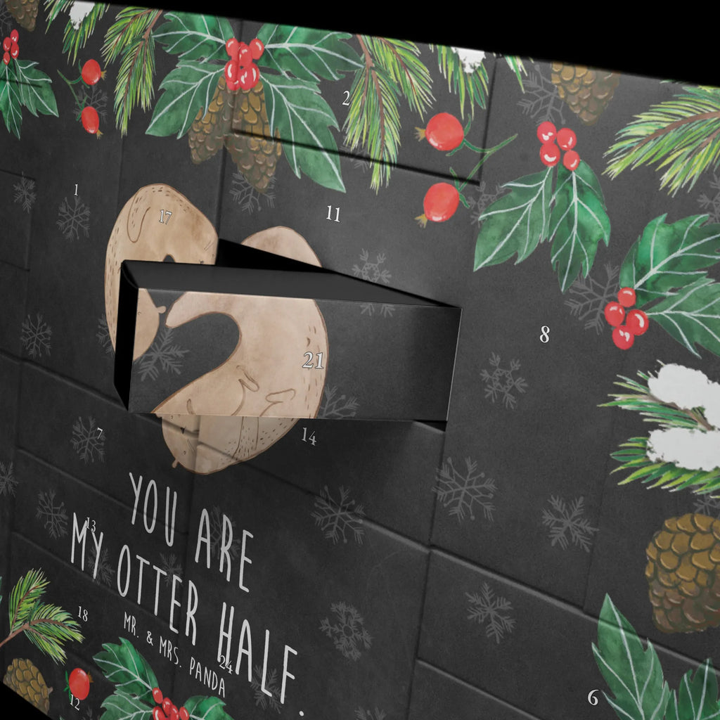 Fillable advent calendar otter Heart animal lover, mammal, marten, otter gifts, sea otter, animal, European otter, water, baby otter, gift ideas for animal lovers, water animal, gifts for people in love, aquatic animal, water mammal, predator, life together, love gift, better half, heart, wedding day, anniversary, proof of love